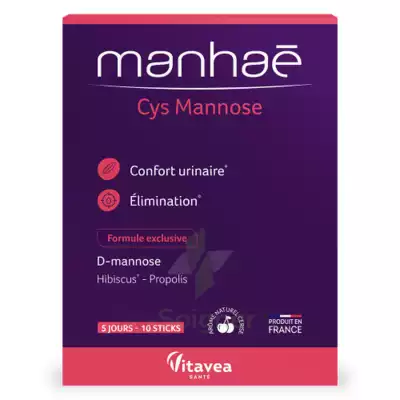 Nutrisanté Manhae Cys Mannose Poudre 10 Sticks à VALS-LES-BAINS