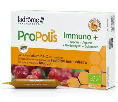 Ladrôme Propolis Solution Buvable Immuno+ 20 Ampoules/10ml à VALS-LES-BAINS